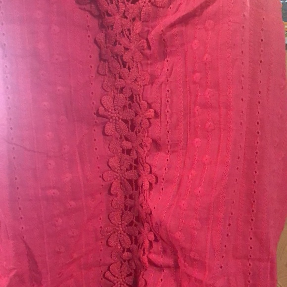 Embroidery style pink summer top - Picture 3 of 8